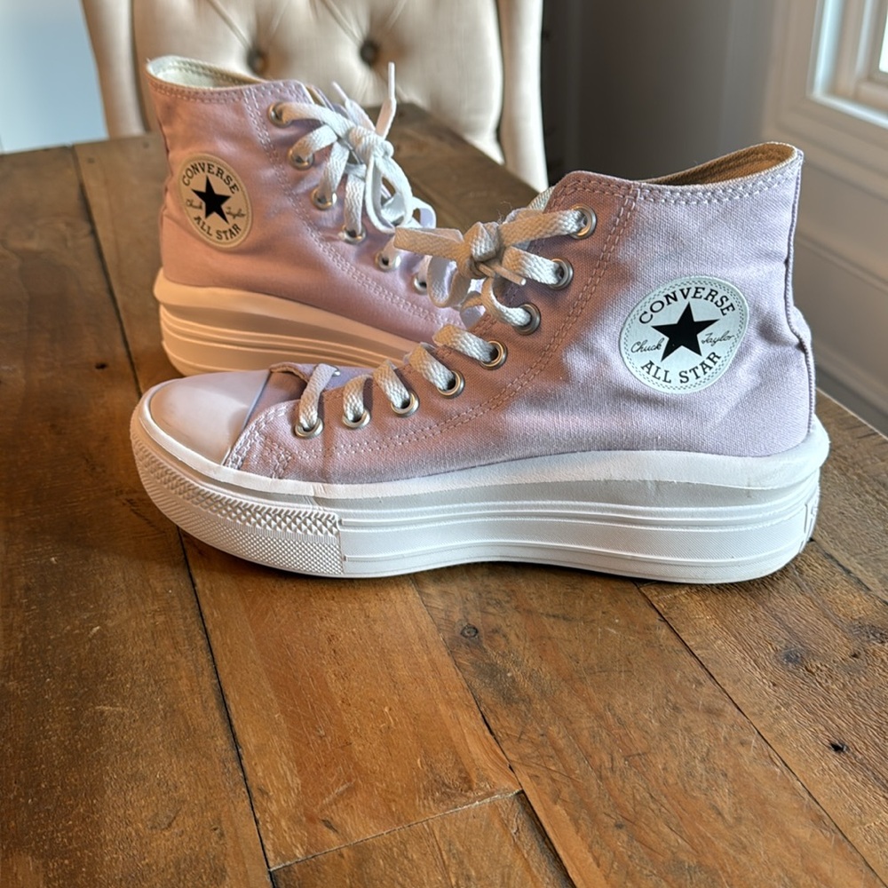 Converse Chuck Taylor All Star High Top Platform Sneaker Pale Amethyst/White